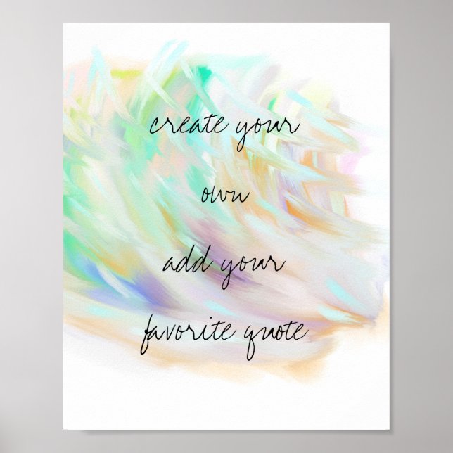 poster de acuarela crea tu propio arte de pared de (Frente)
