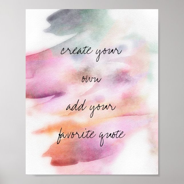 poster de acuarela crea tu propio arte de pared de (Frente)