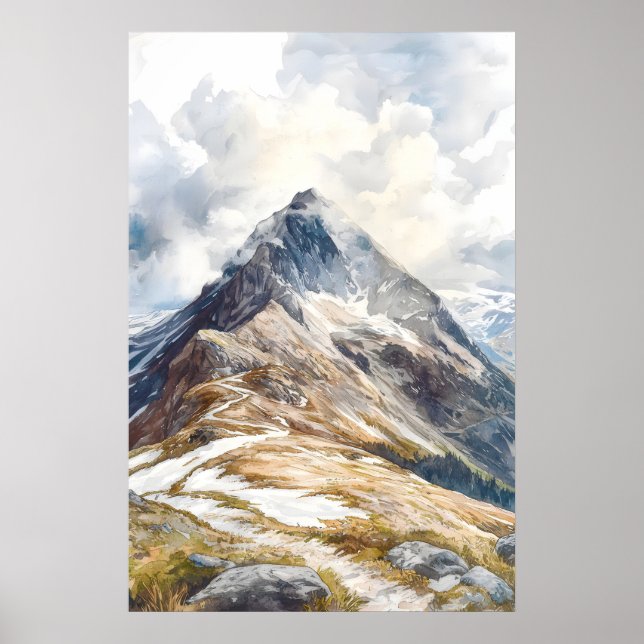 Póster de acuarela de Ben Nevis Acuarela 1 (Frente)