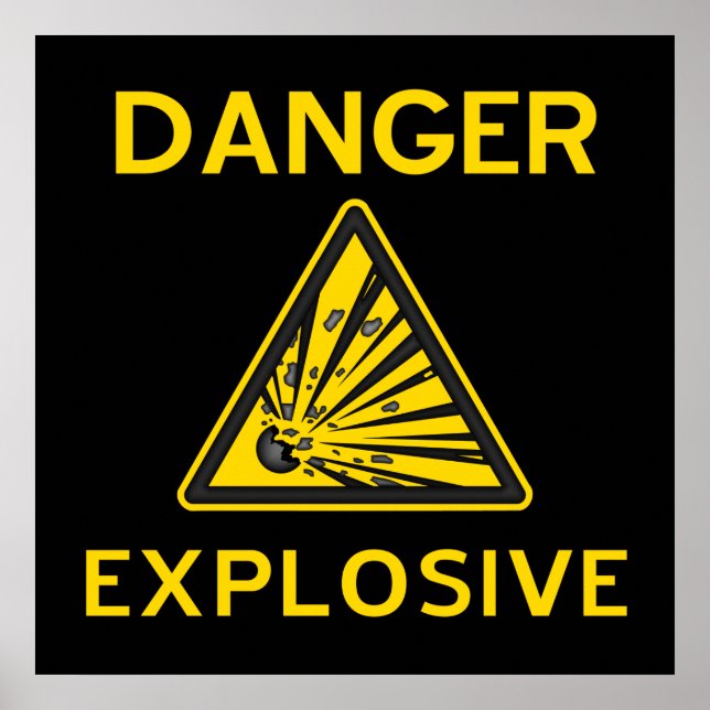 Póster de advertencia explosiva (Frente)