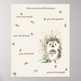 Póster de Afirmaciones del Pequeño Bosque