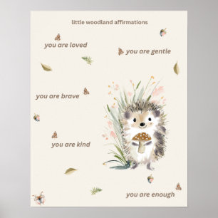 Póster de Afirmaciones del Pequeño Bosque