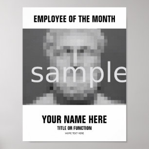 Póster de agradecimiento al empleado del mes