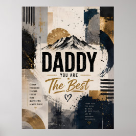 Póster de Agradecimiento al Padre Abstracto de Luj
