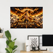 Póster de águila de fantasía del espíritu animal