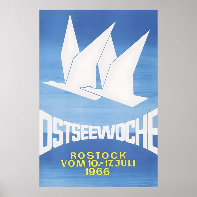 Póster de Alemania Oriental de 1966 Semana del Mar (Frente)