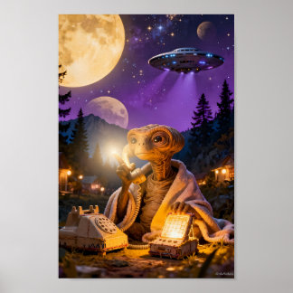 Póster de Alien iluminado por la luna llamando des