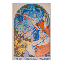 Poster de Alphonse Mucha en el Festival Sokol (192