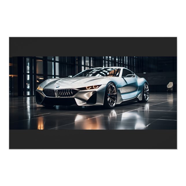 Poster de aluminio de coches de carrera futurista  (Anverso)