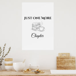 Póster de amante de libros de solo un capítulo más