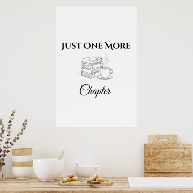 Póster de amante de libros de solo un capítulo más (Cocina)
