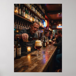 Póster de Amber Tavern Glow y Ritual Silencioso