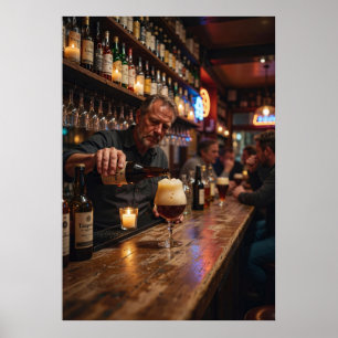Póster de Amber Tavern Glow y Ritual Silencioso