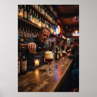 Póster de Amber Tavern Glow y Ritual Silencioso