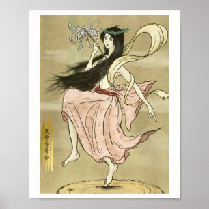 Póster de Amenouzume – diosa del amanecer y la dan
