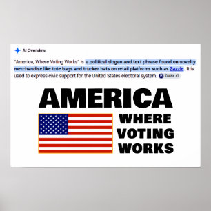 Póster de América, Donde Funciona la Votación