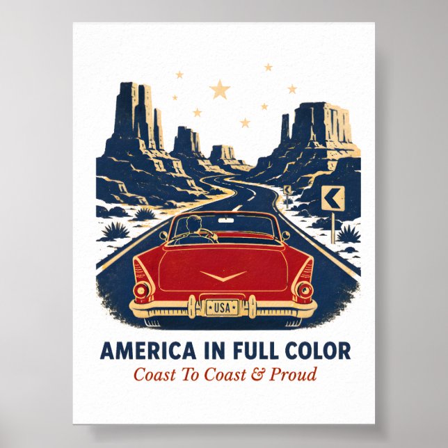 Póster de América en Color Completo (Frente)