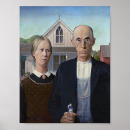 Póster de American Gothic - exprimiendo tubo de pa