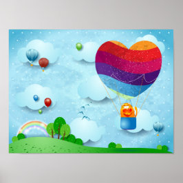 Póster de amor en el aire
