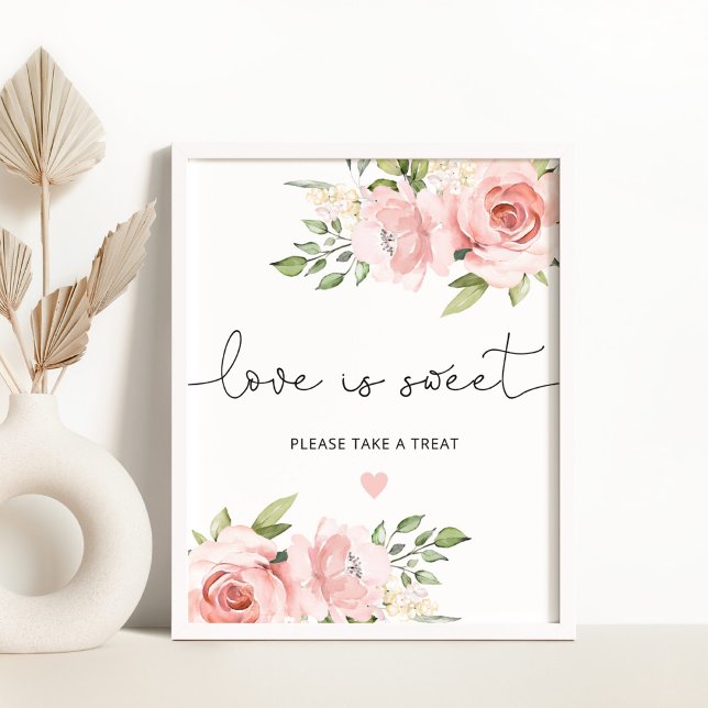 Póster de amor floral rosado (Subido por el creador)