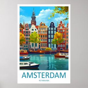 Póster de Amsterdam Viaje Nacional Vintage Parque