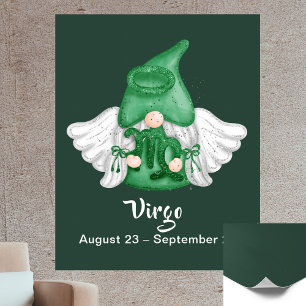 Póster de ángel del signo astrológico Gnome Virgo