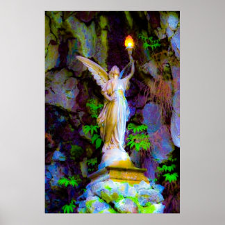 Póster de Ángel y Lámpara