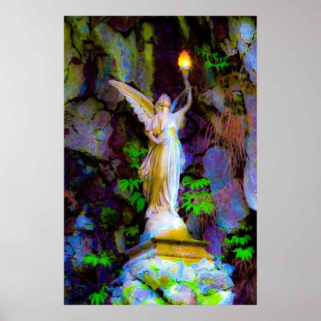 Póster de Ángel y Lámpara (Frente)