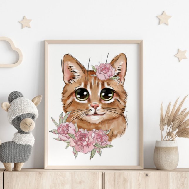 Póster de Animal de Gato Bebé Rosa | Impresión de  (Subido por el creador)