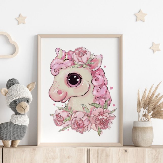 Póster de Animal de Unicornio Rosa para Bebé | Imp (Subido por el creador)