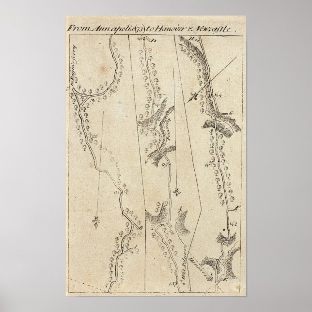 Póster De Annapolis a Hanover y Newcastle 73 (Frente)