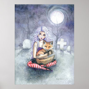 Póster de Annie's Fox Gothic Girl y Fox