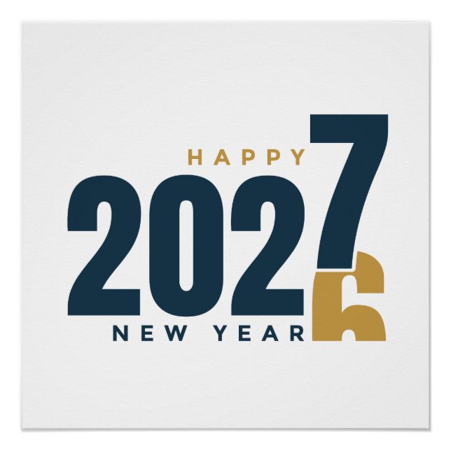 Póster de Año Nuevo 2027 Adiós 2026 (Anverso)