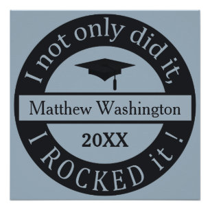 Poster de año y nombre personalizado de graduación