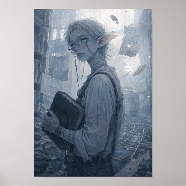 Póster de ansiedad / archivero / biblioteca (Frente)