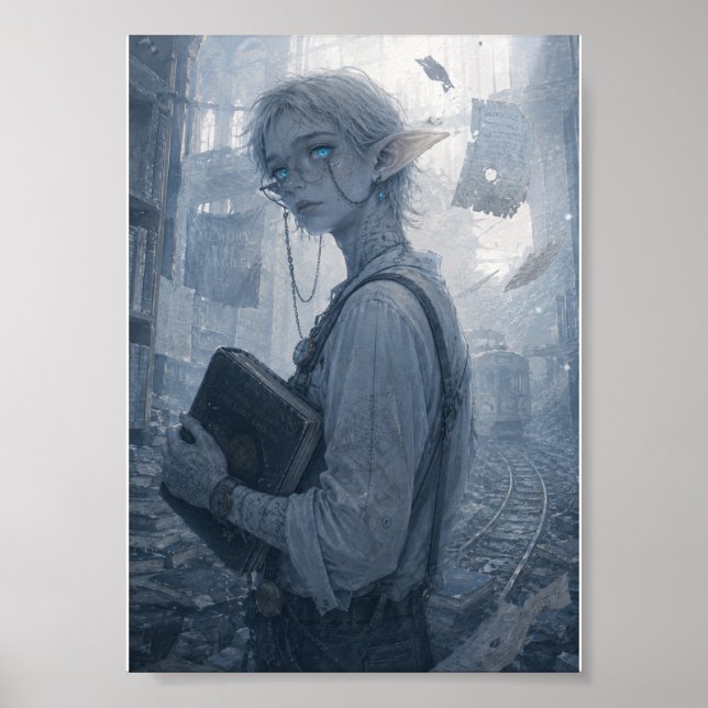Póster de ansiedad / archivero / biblioteca (Frente)