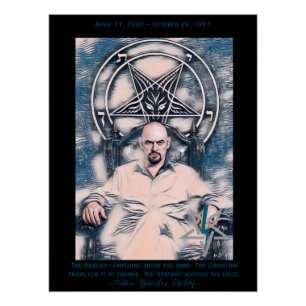 Póster de Anton LaVey con fechas y cita! (Ver 2)