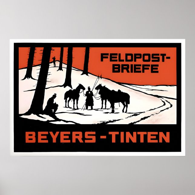 Póster de anuncio alemán de la década de 1910 Tint (Frente)