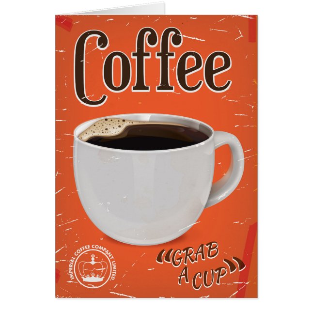 Póster de anuncio de café vintage (Frente)