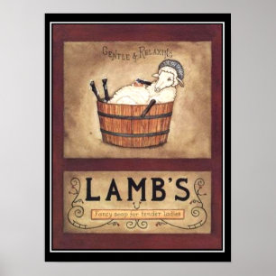 Póster de anuncio de jabón vintage