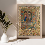 Poster de anuncio iluminado con Relieve metalizado<br><div class="desc">Abran la elegancia atemporal y la resonancia espiritual con nuestro Poster de Anunciación Iluminada de la Vintage. Esta exquisita obra de arte capta el momento sagrado de la Anunciación, con la Virgen María y el Ángel Gabriel en un ilustracion clásico que recuerda a manuscritos medievales. La obra de arte, adornada...</div>