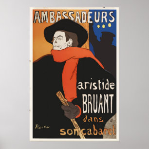 Póster de anuncio vintage del Café Ambassadeurs Im