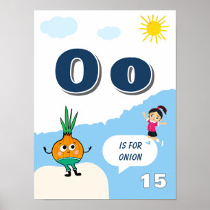 Póster de aprendizaje del alfabeto colorido Letra 