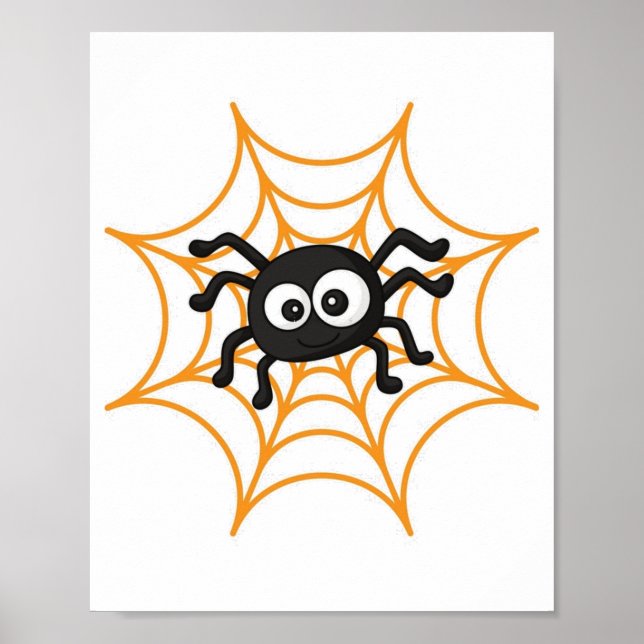 Póster de araña de Halloween lindo (Frente)