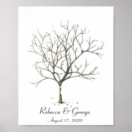 Póster de árbol de huellas dactilares personalizab