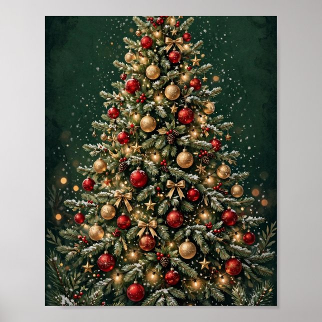 Póster de árbol de Navidad (Frente)