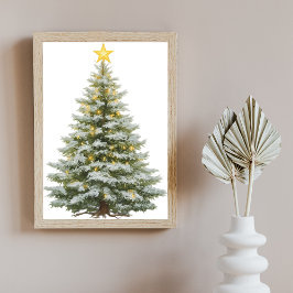 Póster de árbol de Navidad festivo – Arte de pared