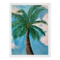 Poster de árbol de palmas de la bahía de Redland