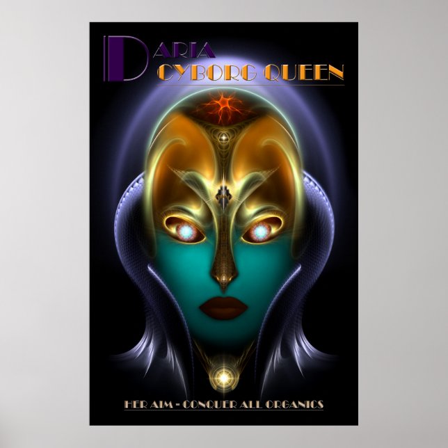 Póster de archivo de Daria Cyborg Queen (Frente)