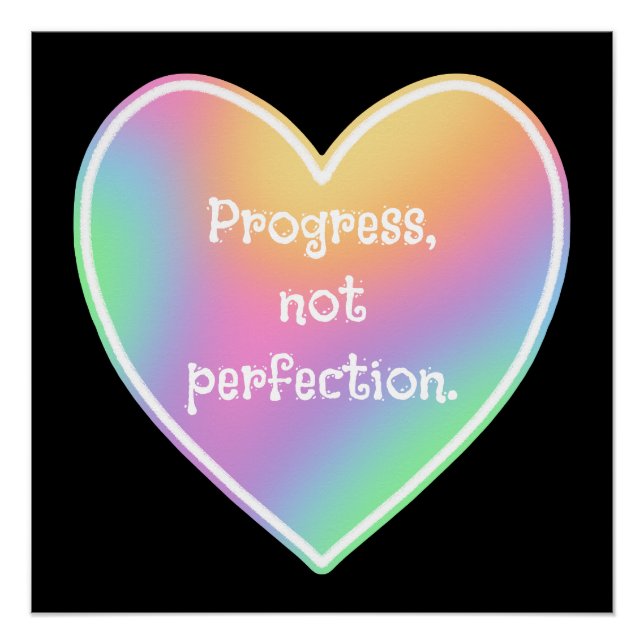 Póster de Arcoíris de Progreso No Perfección (Anverso)